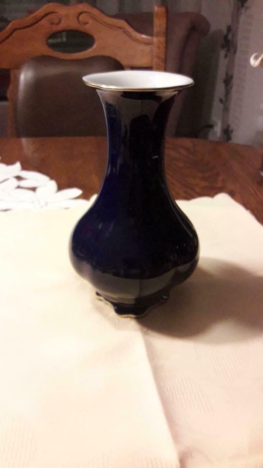 Echt Kobalt Vase, Made in Germany Nr. 685 in Saarbrücken