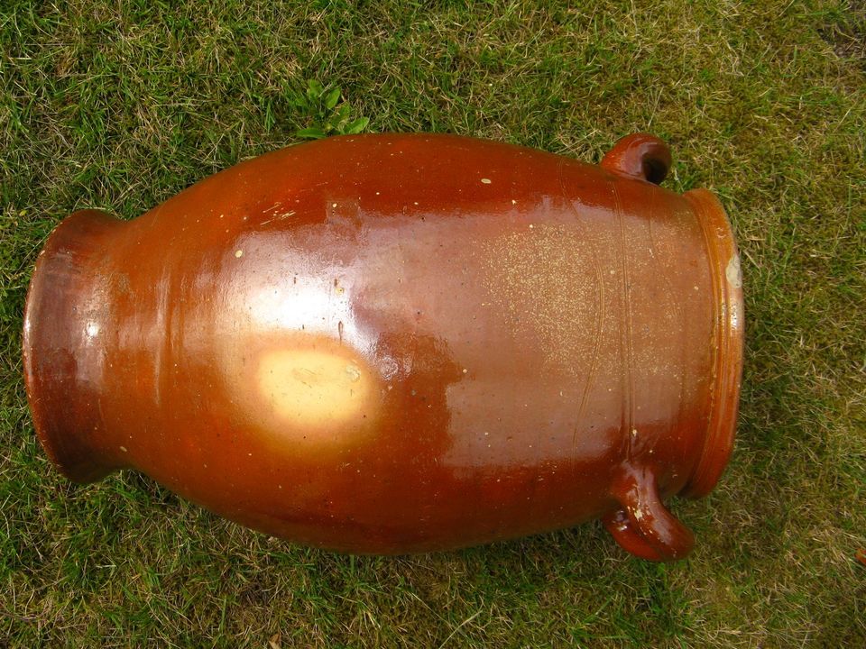Großer Tonkrug Salz-Keramik-Amphore Stein-Topf Gartendeko in Hamburg
