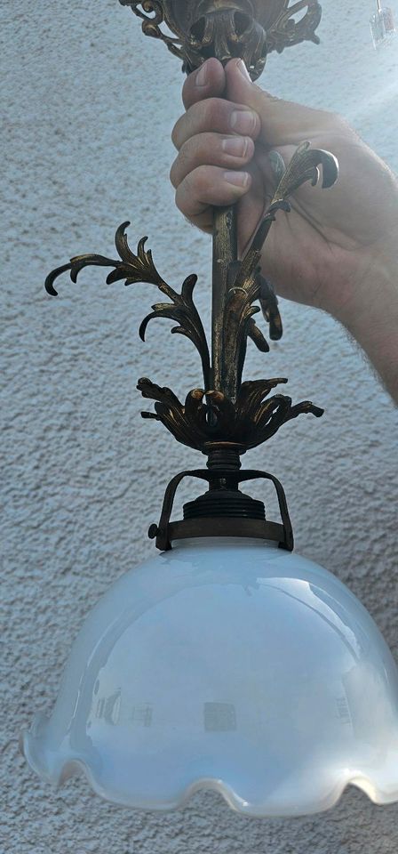 Alte antike Lampe Leuchte Gründerzeit Jugendstil 1900 hängelampe in Frickenhausen