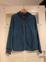 BODEN Damenbluse Jeanshemd Gr.42 Rüsche blau Düsseldorf - Pempelfort Vorschau