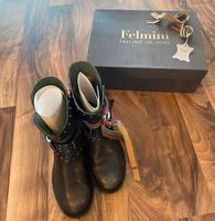 Felmini Damen Lederstiefel schwarz Niedersachsen - Celle Vorschau