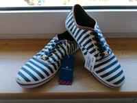 Tom Taylor Sneakers, blau-weiß gestreift, Größe 38, ungetragen Bayern - Altenstadt an der Waldnaab Vorschau