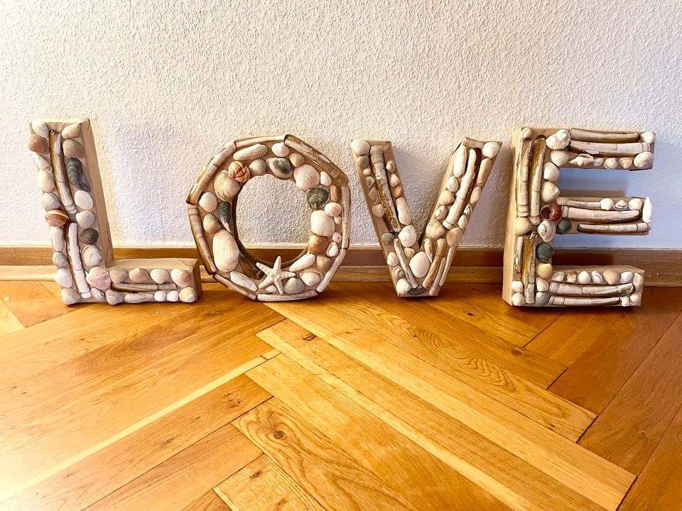 NEU LOVE Buchstaben Deko Hochzeit Maritim Muscheln in Krefeld