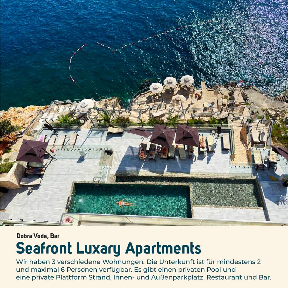 Luxus-Urlaubsmöglichkeiten am Strand in Montenegro in Adelschlag