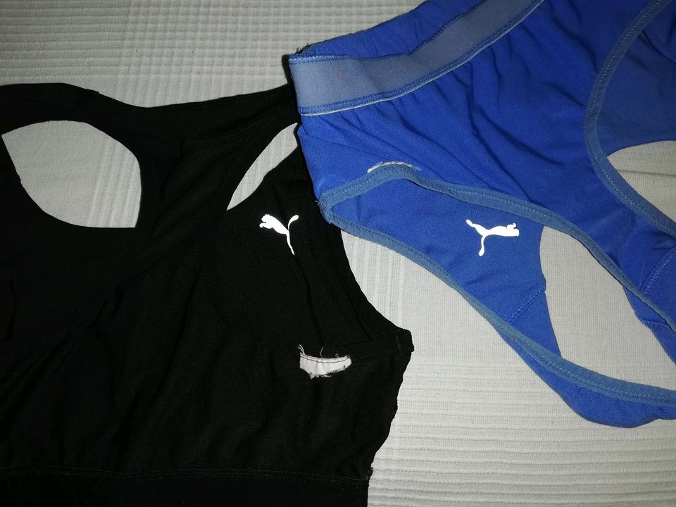 Puma Sport-BH Bustier Bra schwarz blau in Hamburg