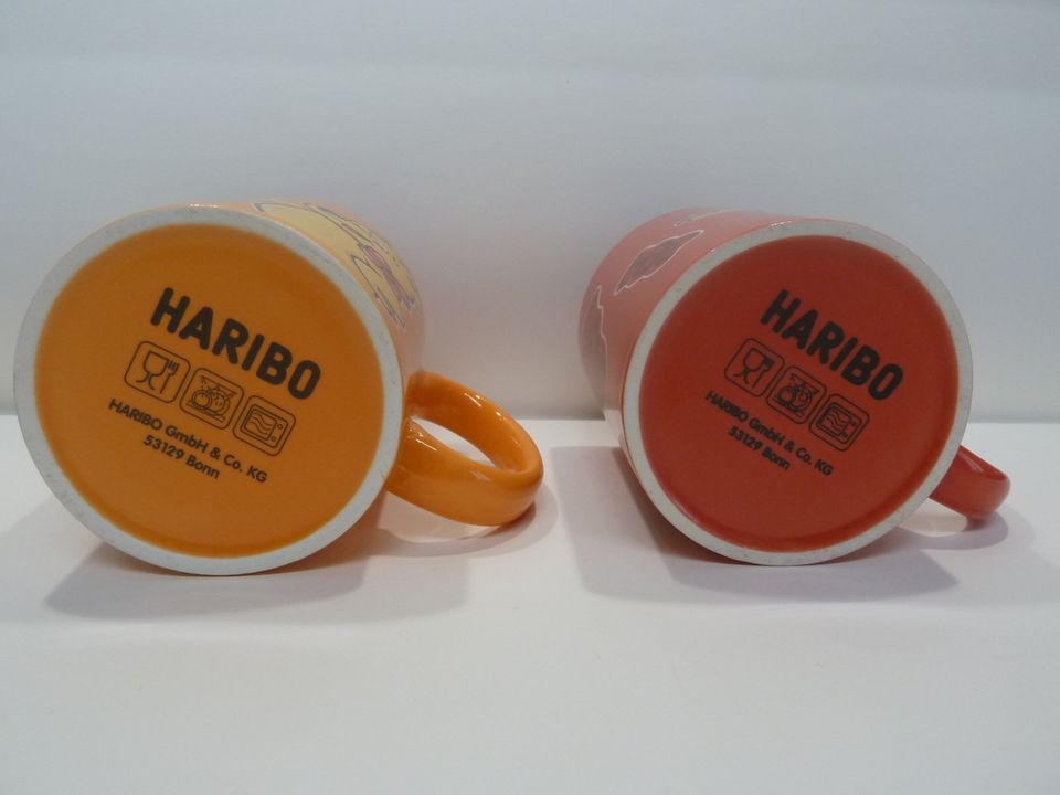 Haribo Sammeltasse/ Becher Rot+ Orange Gummibärchen Goldbärchen in Schwäbisch Gmünd