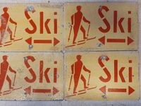 4 Stück Metallschild Schild DDR SKI 50er 60er Jahre Zink Sachsen-Anhalt - Thale Vorschau