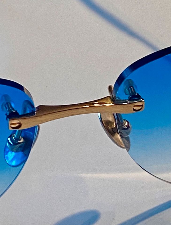 Cartier Sonnenbrille Gold in Hamburg