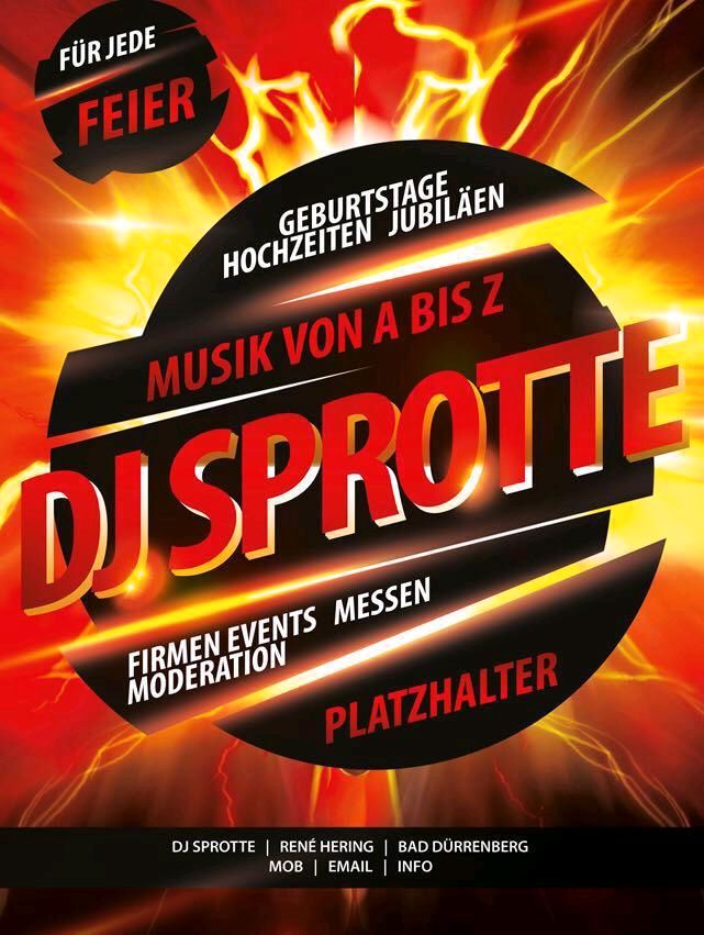 DJ Sprotte hat noch freie Termine in Bad Duerrenberg