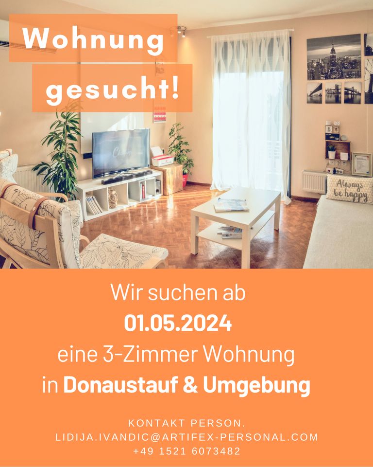 3-Zimmer Wohnung gesucht - Donaustauf in Donaustauf