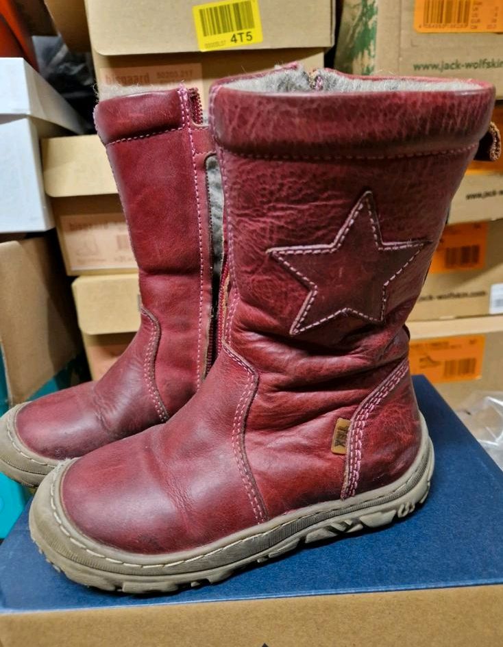 Bisgaard Winterstiefel, Leder, Tex, rot, Lammfell, 26 in Schuby