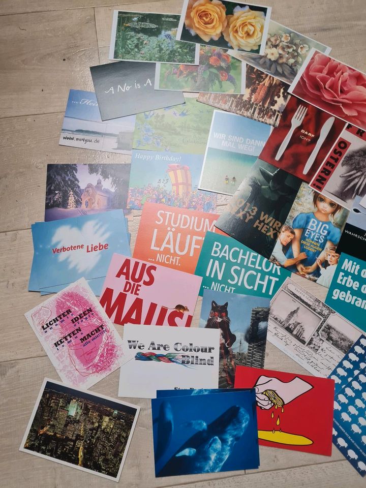 40 verschiedene Postkarten postcrossing Tausch in Bochum