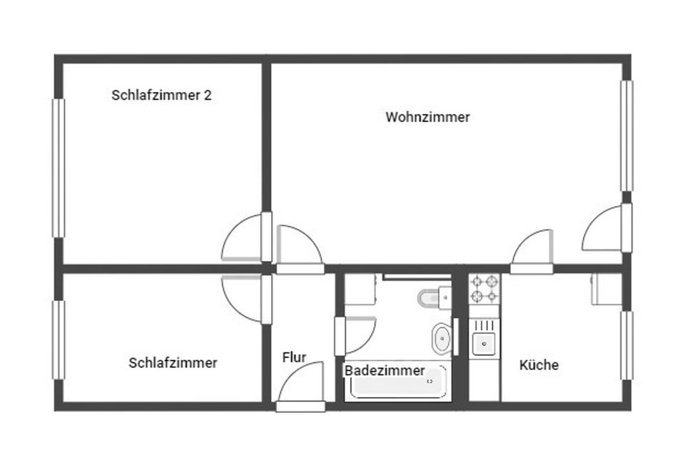 Moderne 3-Zimmer-Eigentumswohnung mit Balkon in zentraler Lage Greifswalds in Greifswald