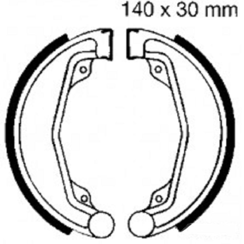 EBC Bremsbacken 140 x 30 mm mit Federn in Wenden