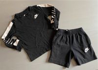 Nike Set Shorts & Langarmshirt Gr. 92/98 schwarz super Zustand Sachsen-Anhalt - Wolmirstedt Vorschau