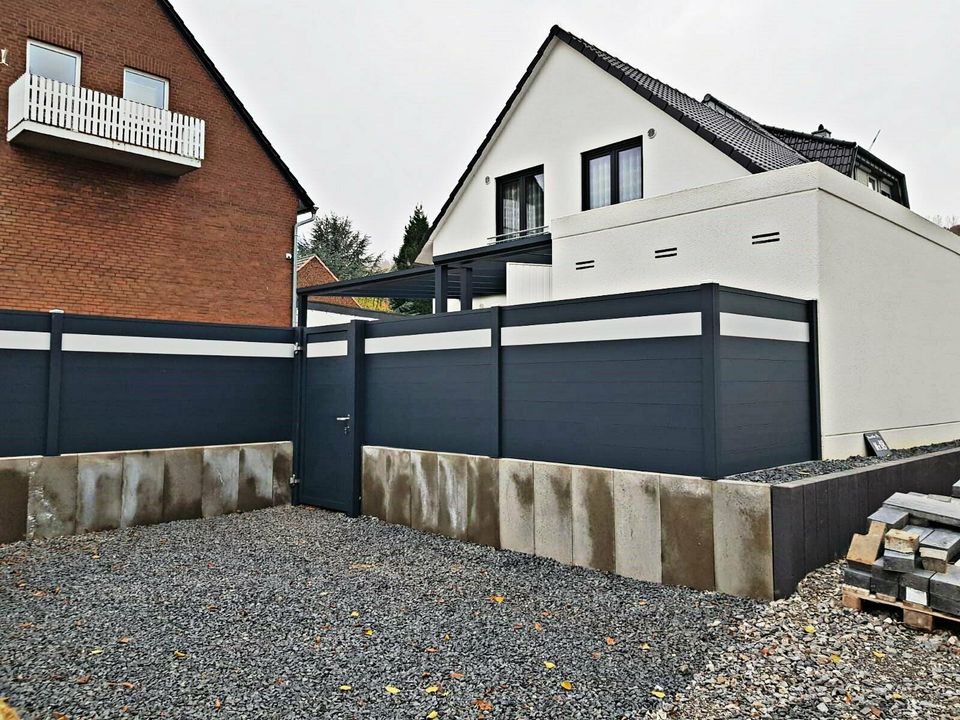 Sichtschutzzaun Aluminiumzaun 100% Gartenzaun Trennwand Alu zaun in Grevenbroich