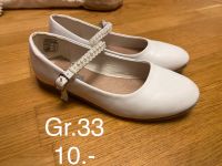 Schicke weiße Mödchen Schuhe mit Perlen Gr.33  nur 10.- ❤️ Nordrhein-Westfalen - Tönisvorst Vorschau