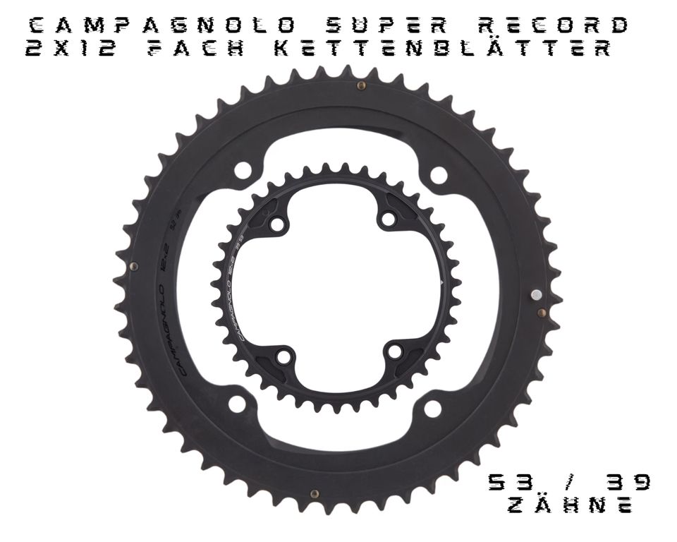 Campagnolo Super Record 2x12 Fach Kettenblätter 53 / 39 Zähne in Köln