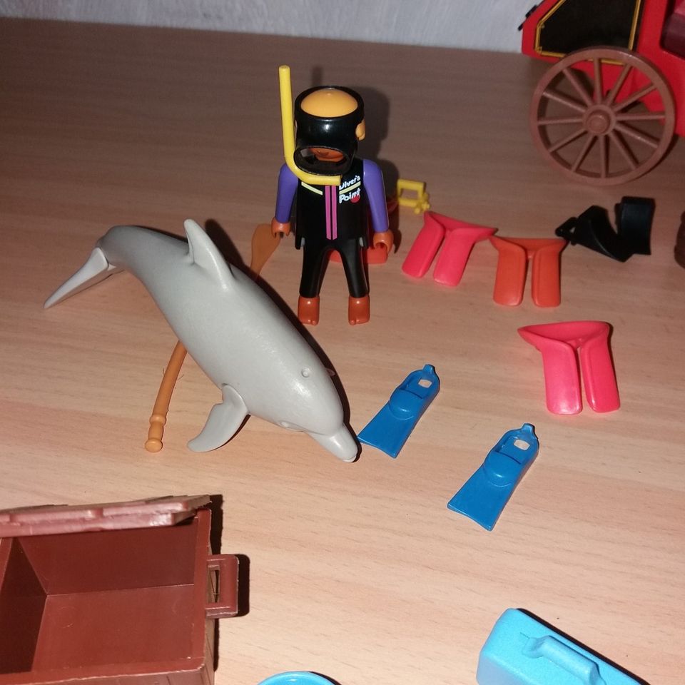 Playmobil Konvolut MIX Westernkutsche Taucher Grillen Einzelteile in Wertheim