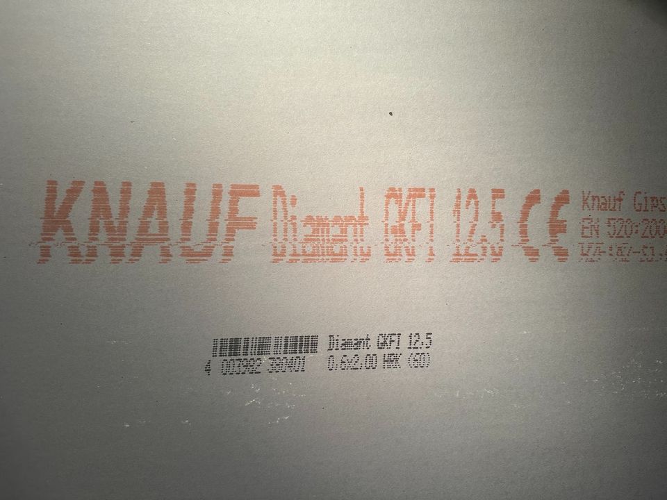 Knauf 200cm x 60cm x 1.25cm Diamant Schallschutz Gipskarton in Berlin