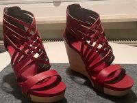 Ecco Sandalen /Keilabsatz /Wedges / rot Nordrhein-Westfalen - Herscheid Vorschau