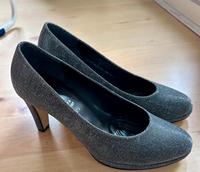 GABOR Pumps Schuhe Hugh Heels Soft  Silber Glitzer  Gr. 40   6,5 Schleswig-Holstein - Kiel Vorschau