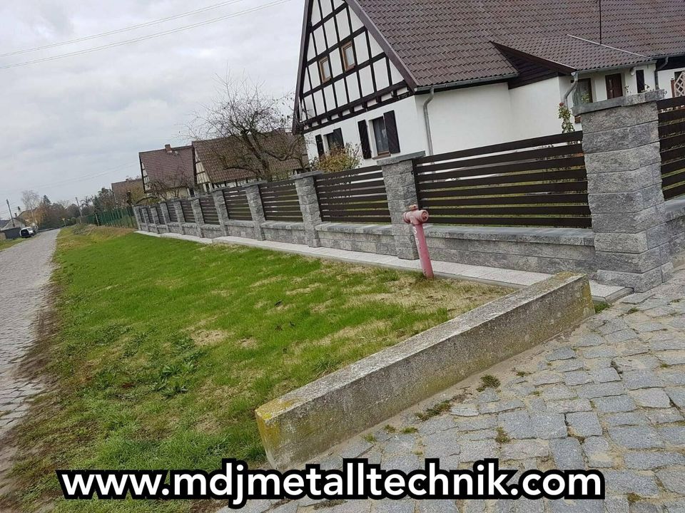Moderner Metallzaun Feuerverzinkt und Pulverbeschichtet in München