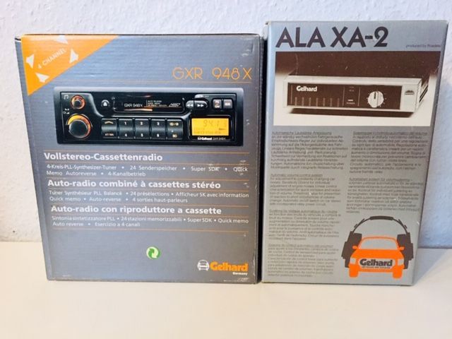 Vintage Gelhard Ala XA-2 Verstärker +Autoradio Neu/OVP 80-90 er