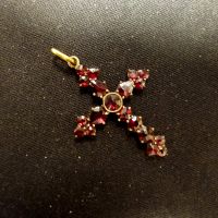 Antikes, böhmisches Granat-Kreuz. NORM-Gold, 6 Karat.. Nordrhein-Westfalen - Witten Vorschau