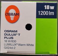 OSRAM DULUX T PLUS 18W/830 Warm White Leuchtmittel (7 Stück) Neu Schleswig-Holstein - Fredesdorf Vorschau