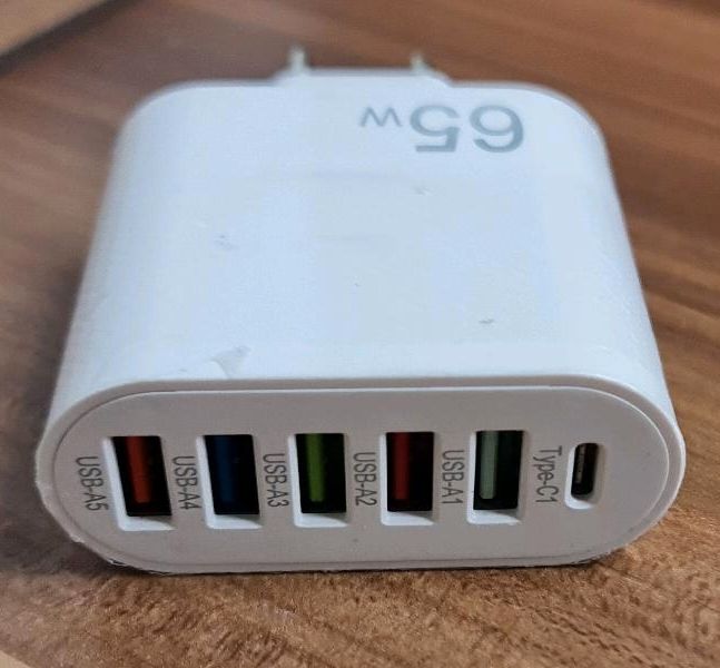 5x USB 1x Typ-C Schnell-Ladegerät Schnellladegerät Samsung iPhone in Hagen