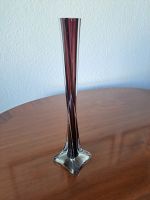 Schlanke hohe Glas Vase mit  4eckigen Fuß Bayern - Gröbenzell Vorschau