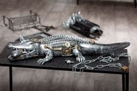 Imposantes Steampunk Crocodile Kunstwerk - Antik Silber mit Goldf Nordrhein-Westfalen - Gladbeck Vorschau