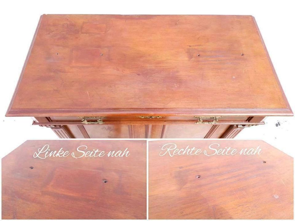 Gründerzeit Vertiko um 1880 Nussbaum Kommode Schrank Antik Shabby in Gommern