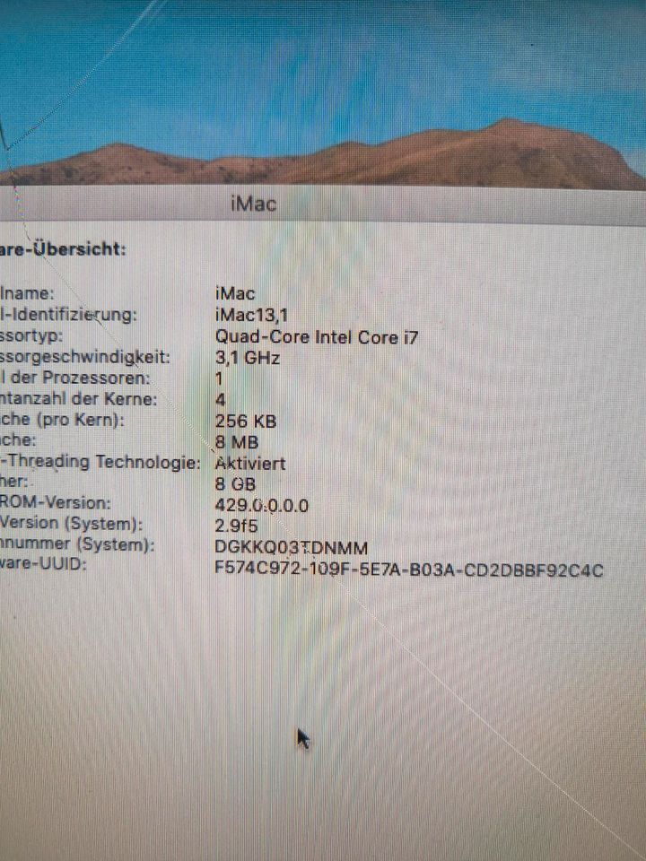 Imac A1418 von 2013 21.5 Zoll i7  Quad Core in Stuttgart