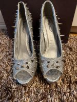 Silberne Peeptoes, High Heels, Gr. 40, tolles Geschenk Bayern - Flintsbach am Inn Vorschau