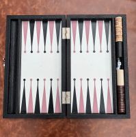 Luxus Backgammon - Echtleder mit Holz-Spielsteinen Hessen - Hanau Vorschau