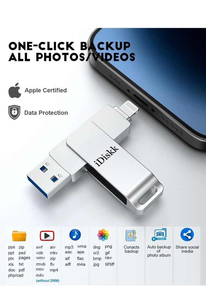 iDiskk 128G Lightning USB Stick für iPhone in Torgau