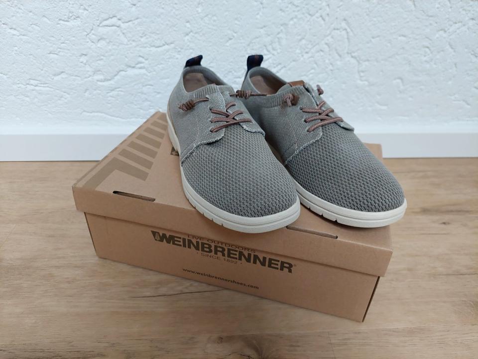 NEU Braune Knit Sneaker Schnürer Halbschuhe Weinbrenner, Gr. 40 in Ergoldsbach