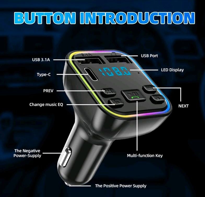 Auto FM Transmitter Pkw Bluetooth Transmitter Neu in Korschenbroich