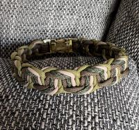 Halsband Hund Paracord Camouflage grün braun Gold Sachsen-Anhalt - Harzgerode Vorschau