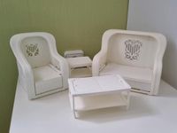 Mattel Barbie Set Sofa Sessel zwei Tische Lounge Vintage weiß Hessen - Heringen (Werra) Vorschau