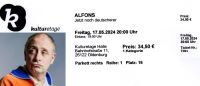 Alfons , 17.05. OLdenburg, Superplatz 1.Reihe, Kulturetage Niedersachsen - Oldenburg Vorschau