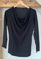 Schwarzes langarm Shirt Wasserfallausschnitt esprit Gr. M Niedersachsen - Sehnde Vorschau