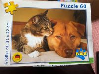 Puzzle Hund Katze 60 große Puzzle Neu Sachsen-Anhalt - Aken Vorschau