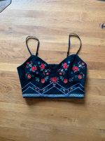 H&M Top Oberteil Bauchfrei S 36 schwarz Blumen Nordrhein-Westfalen - Hagen Vorschau