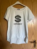 Longshirt weiß, weites T-Shirt mit Aufdruck; Rückenteil länger Bayern - Wunsiedel Vorschau