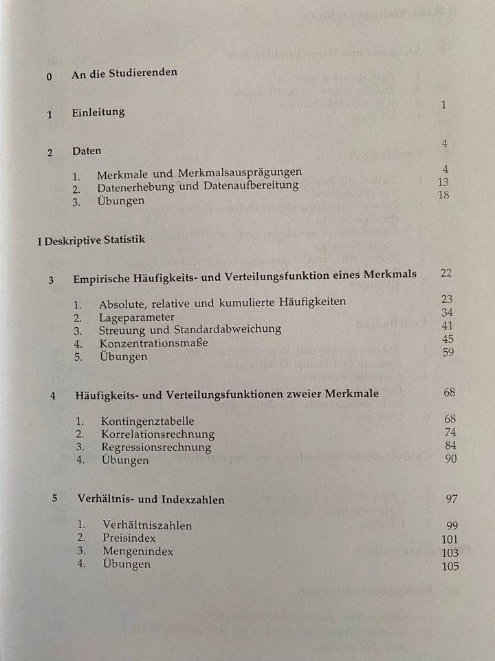 Statistische Grundlagen für Ökonomen in Hamburg