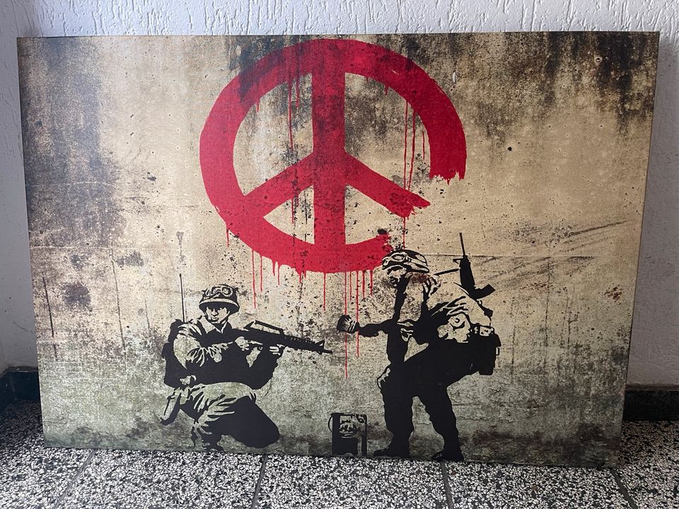 Banksy ❌Graffiti Art Soldiers Painting Peace 100x70 in Essen