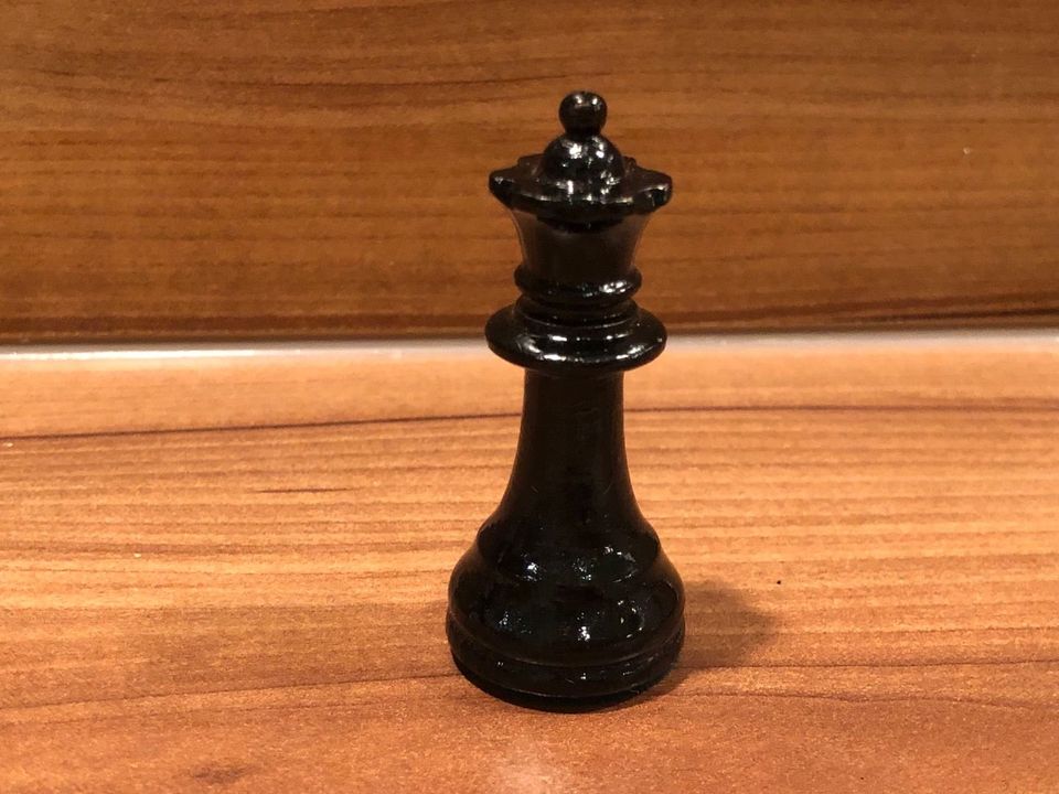 König & Königin schwarz Holz Schachfiguren 6,1 cm & 5,7 cm in Jena